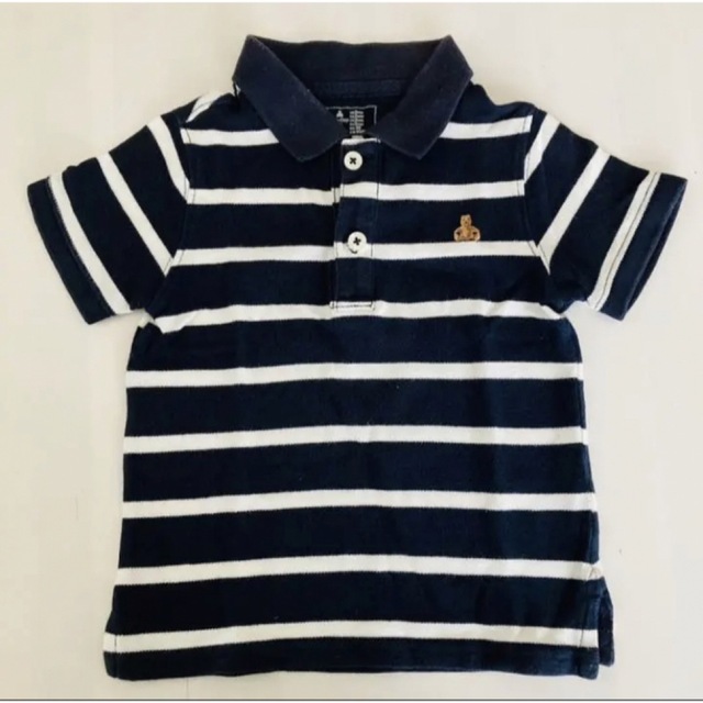 babyGAP(ベビーギャップ)のbabyGAP ボーダー ポロシャツ 95 キッズ/ベビー/マタニティのキッズ服男の子用(90cm~)(Tシャツ/カットソー)の商品写真