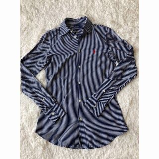 ポロラルフローレン(POLO RALPH LAUREN)のzero様専用！ポロ ラルフローレン☆ニットドレスシャツ☆XS☆ストライプ(シャツ/ブラウス(長袖/七分))