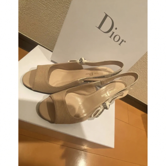 Christian Dior - 極美品'ADIORヒールサンダル ベージュ35 22 22.5