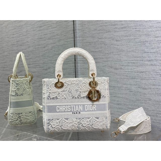 税込) Christian Dior - DIOR レディディオール ミディアム マクラメ