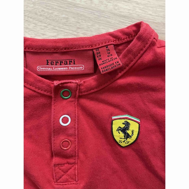 Ferrari(フェラーリ)の匿名配送 Ferrari フェラーリ 赤 74cm Mサイズ ロンパース キッズ/ベビー/マタニティのベビー服(~85cm)(ロンパース)の商品写真