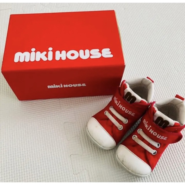 mikihouse(ミキハウス)のミキハウス　ファーストシューズ　13㎝　赤 キッズ/ベビー/マタニティのベビー靴/シューズ(~14cm)(スニーカー)の商品写真