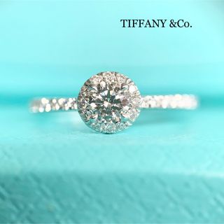 専用★ Tiffany ソリティア ダイヤモンドペンダント 0.18ct 鑑定書