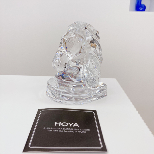 HOYA クリスタル オブジェ 馬 ホース ガラス 置物 硝子 ホヤ