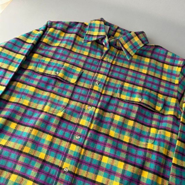 L.L.Bean - 90s デッドストック L.L.Bean チェックフランネルシャツ