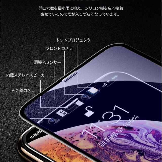 iPhone★ブルーライト ガラスフィルム  液晶フィルム スマホ/家電/カメラのスマホアクセサリー(保護フィルム)の商品写真