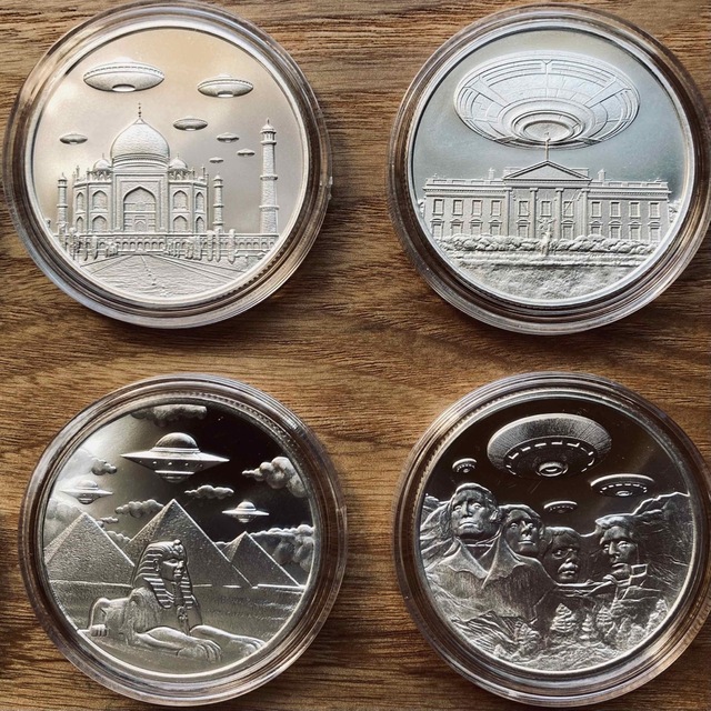 （レア！）1オンス UFO銀貨　セミコンプリート　11枚セット エンタメ/ホビーの美術品/アンティーク(貨幣)の商品写真