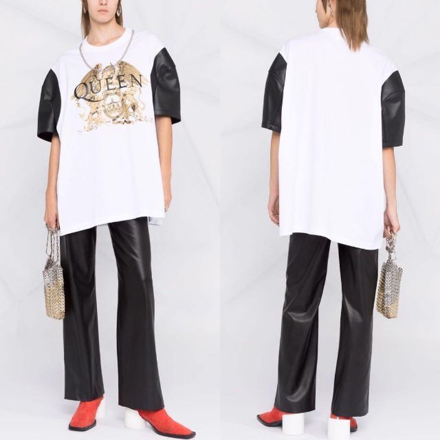 2022AW ジュンヤワタナベ コムデギャルソン QUEEN切替ビッグTシャツ