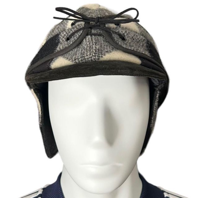 レア Woolrich × EXPANSION ウール 耳付きキャップ 帽子