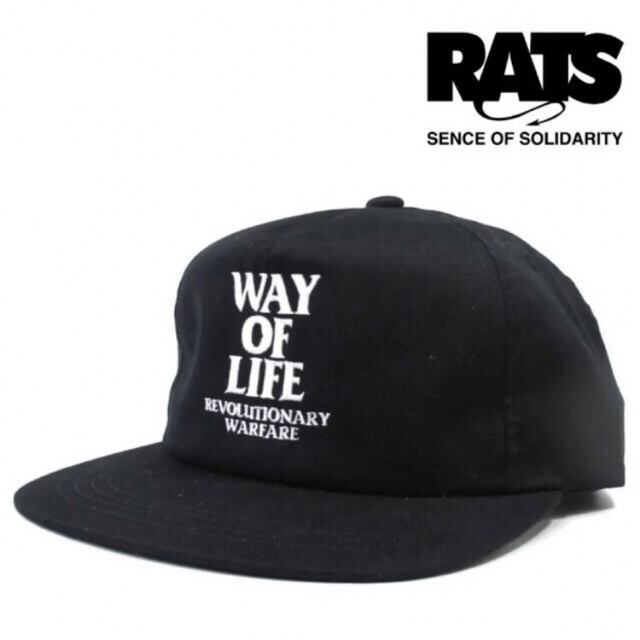 RATS CAP BLACK ラッツ ブラック スナップバック キャップrats