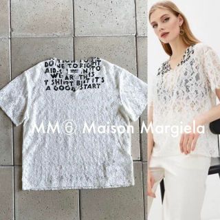 割引クーポン配布中!! MM6 メゾン マルジェラ レース エイズ Tシャツ S