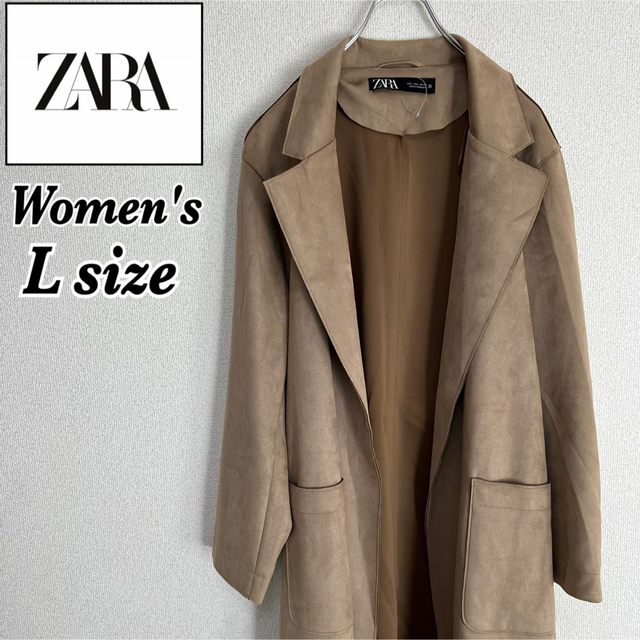 ZARA　フェイクレザー ベルト トレンチコート　Sサイズ　ブラック