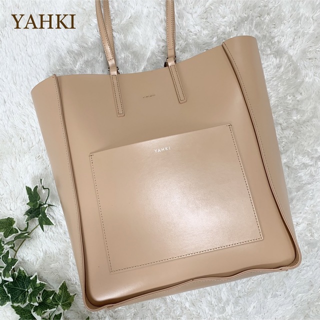 YAHKI ヤーキ タグ付き トートバッグ ダブルハンドル 2WAY レザー