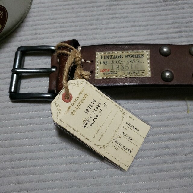 ヴィンテージワークス レザースタッズベルト DH5550 35/89 ヴィンテージワークス レザースタッズベルト DH5550 35/89