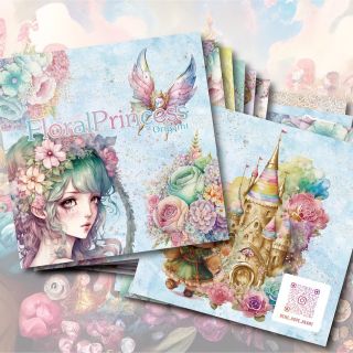 フローラルプリンセス折り紙デザインペーパー24種の通販 by nene