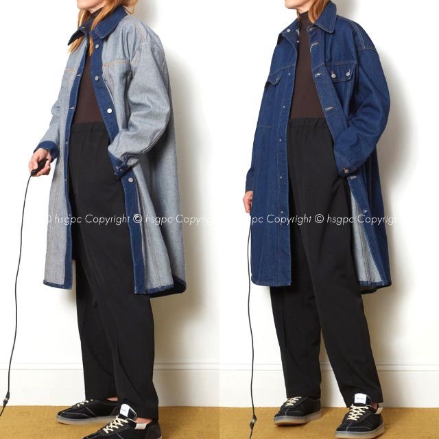 MM6 リバースデニム シャツ ジャケット コート オーバーサイズのサムネイル