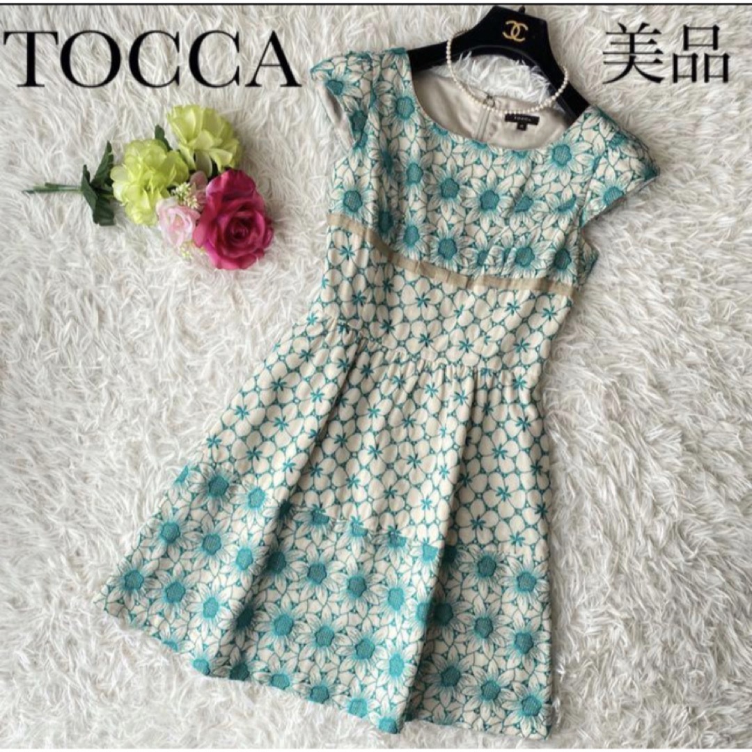 美品TOCCA 総刺繍ワンピース