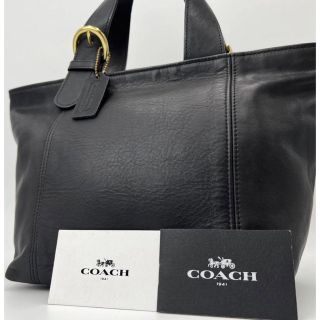 COACH - COACH ハンドバッグ オールレザー USA製 ブラック 黒の通販 by ...