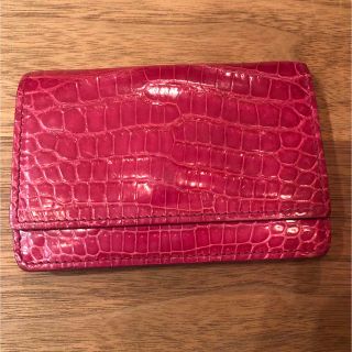 ボッテガヴェネタ(Bottega Veneta)のボッテガヴェネタ BOTTEGAVENETA 名刺入れ クロコダイルカードケース(名刺入れ/定期入れ)