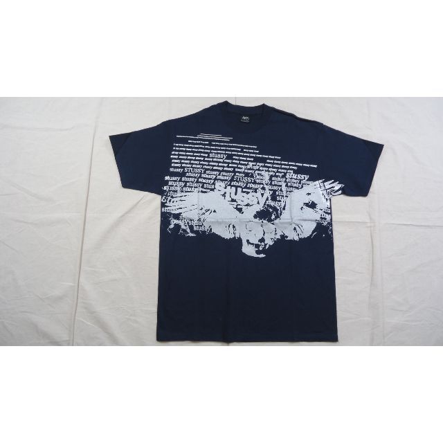 STUSSY - Stussy CITY OF ANGELS Skull Wing Tee 紺 Lの通販 by STUSSY - Stussy CITY OF ANGELS Skull Wing Tee 紺 Lの通販 by