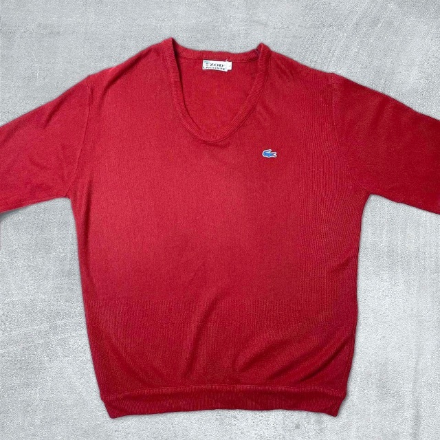 LACOSTE - 70s IZOD LACOSTE アイゾッドラコステ 糸巻きタグ Vネック