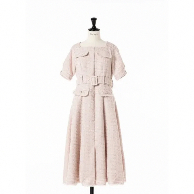 Her lip to(ハーリップトゥ)のherlipto Classic Tweed Belted Dress レディースのワンピース(ロングワンピース/マキシワンピース)の商品写真