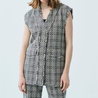 uncrave WHITE】ツイードチェック ジレの通販 by Ryuu'wardrobe|ラクマ