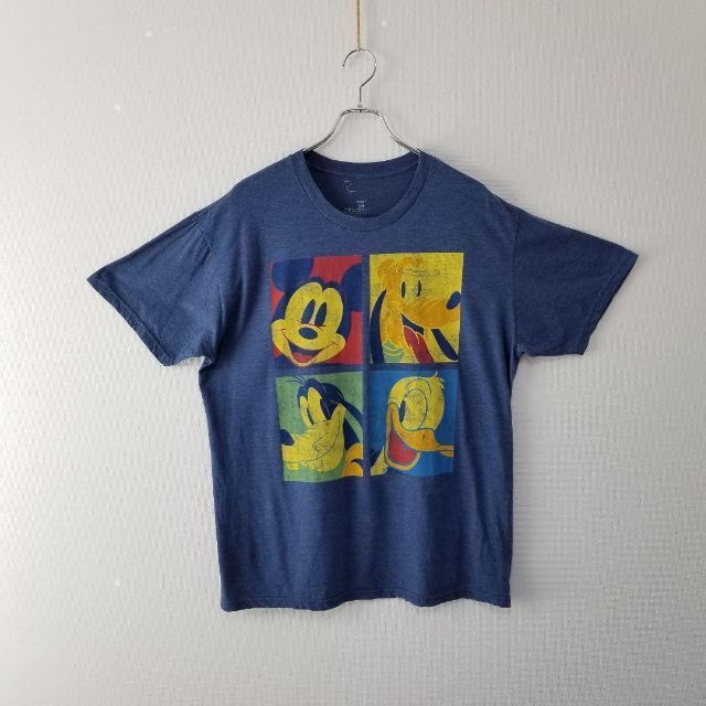ディズニー 輸入 Tシャツ 紺 ミッキー ドナルド グーフィー プルート