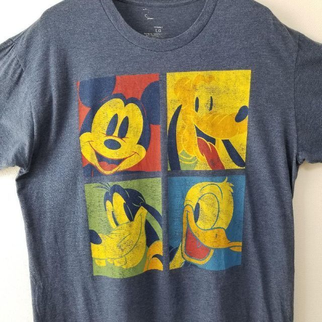 ディズニー 輸入 Tシャツ 紺 ミッキー ドナルド グーフィー プルート