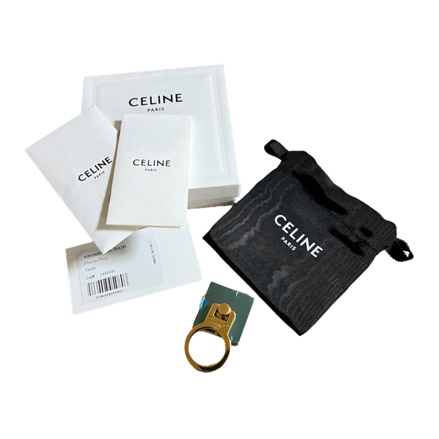 セリーヌ　CELINE 携帯　リングホルダー　スマホ　リング　ゴールド