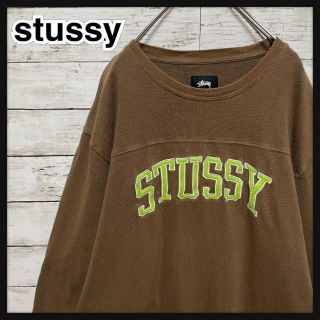 ステューシー(STUSSY)の【即完売モデル】ステューシー☆アーチ刺繍ビッグロゴ　超人気カラーロンT 入手困難(Tシャツ/カットソー(七分/長袖))