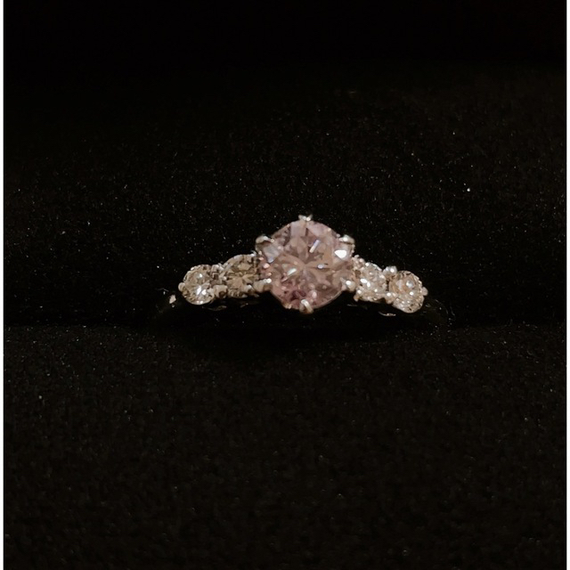 【希少】天然ピンクダイヤモンド FLP  0.456ct リング レディースのアクセサリー(リング(指輪))の商品写真