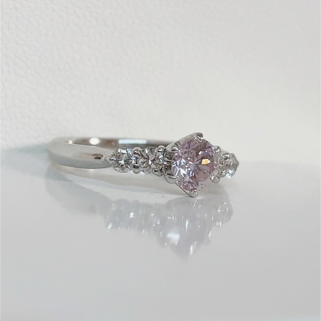 【希少】天然ピンクダイヤモンド FLP  0.456ct リング レディースのアクセサリー(リング(指輪))の商品写真