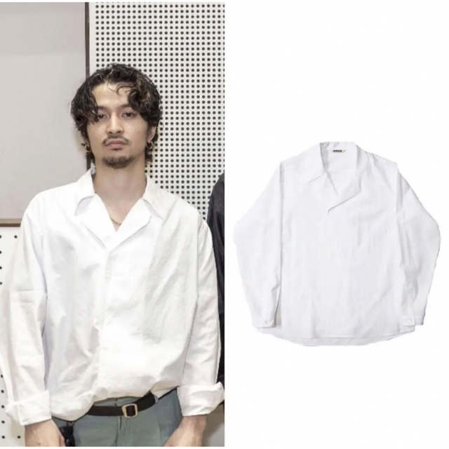 【常田大希着】AURALEE WASHED FINX TWILL SHIRT 3