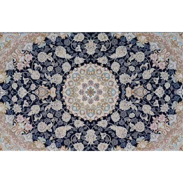 再入荷！225万ノット、超高密度織！イラン産絨毯 60×90cm‐201601