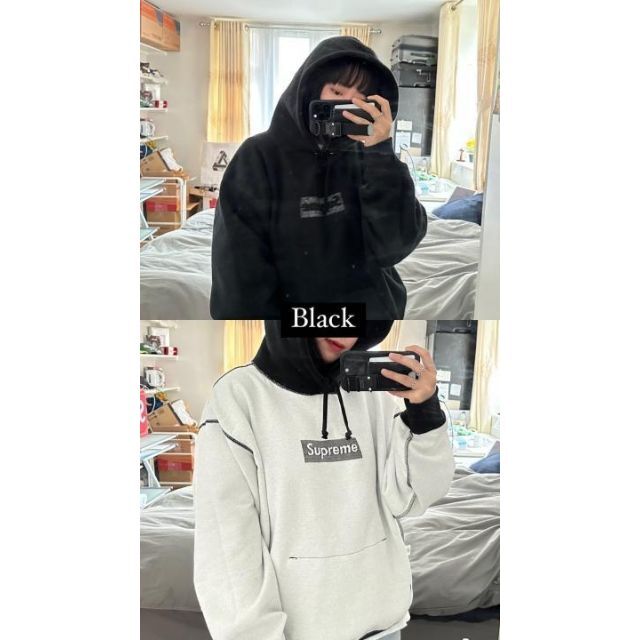 Supreme(シュプリーム)のSupreme Inside Out Box Logo Hooded 黒 M メンズのトップス(パーカー)の商品写真