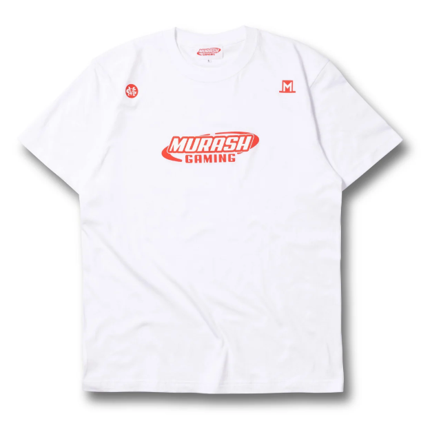 新品 M MURASH GAMING ロゴ ムラッシュ Tシャツ ステッカー 白