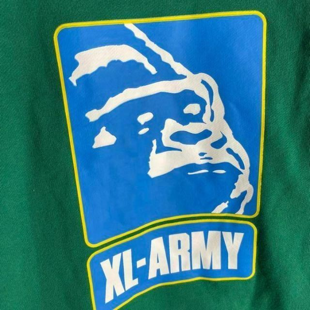 XLARGE - 【美品】エクストララージ ARMY ビッグロゴ コラボ パーカー
