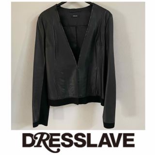 ドレスレイブ(DRESSLAVE)のDRESSLAVE ドレスレイブ ラムレザー　カーディガン38 ブラック　羊革(カーディガン)