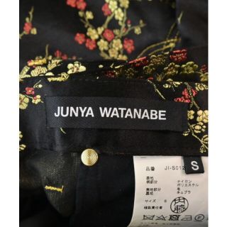 JUNYA WATANABE ひざ丈スカート S 黒x黄x赤(花柄)