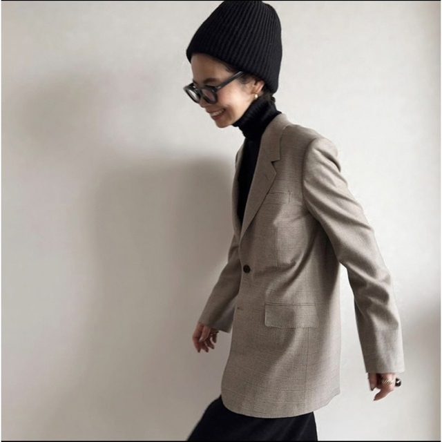 ch!iiibag Wool Jacket check 38ベージュジャケット