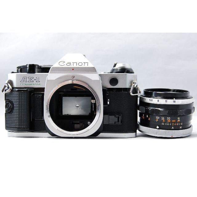 Canon(キヤノン)のCanon AE-1 PROGRAM シルバー FL 50mm F1.8 スマホ/家電/カメラのカメラ(フィルムカメラ)の商品写真
