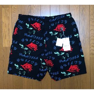 L 新品 ワコマリア アロハショーツ ハーフパンツ 薔薇柄 バラ柄