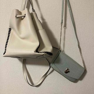 ザラ(ZARA)のZARA ショルダーバッグ　ハンドバッグ　チェーン　2点　セット　まとめ売り　(ショルダーバッグ)