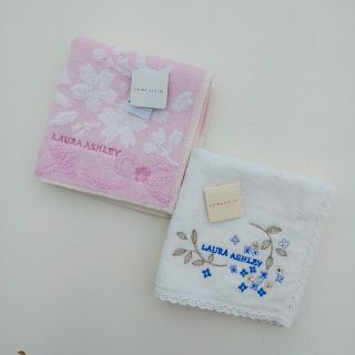 ローラアシュレイ(LAURA ASHLEY)の新品☆2枚セット ローラアシュレイ タオルハンカチ④(ハンカチ)