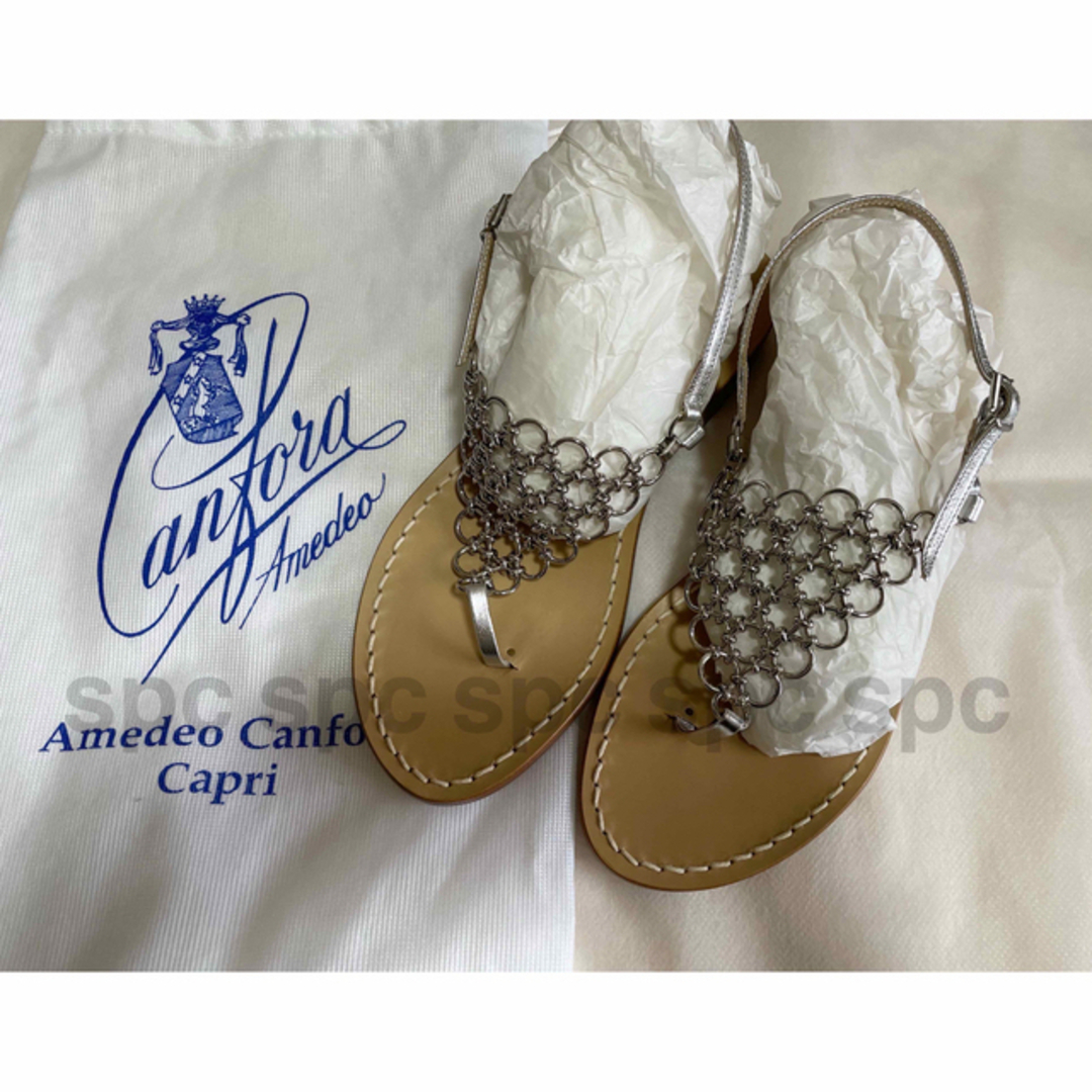 【新品未使用】カンフォラ CANFORA K Silver Sandals