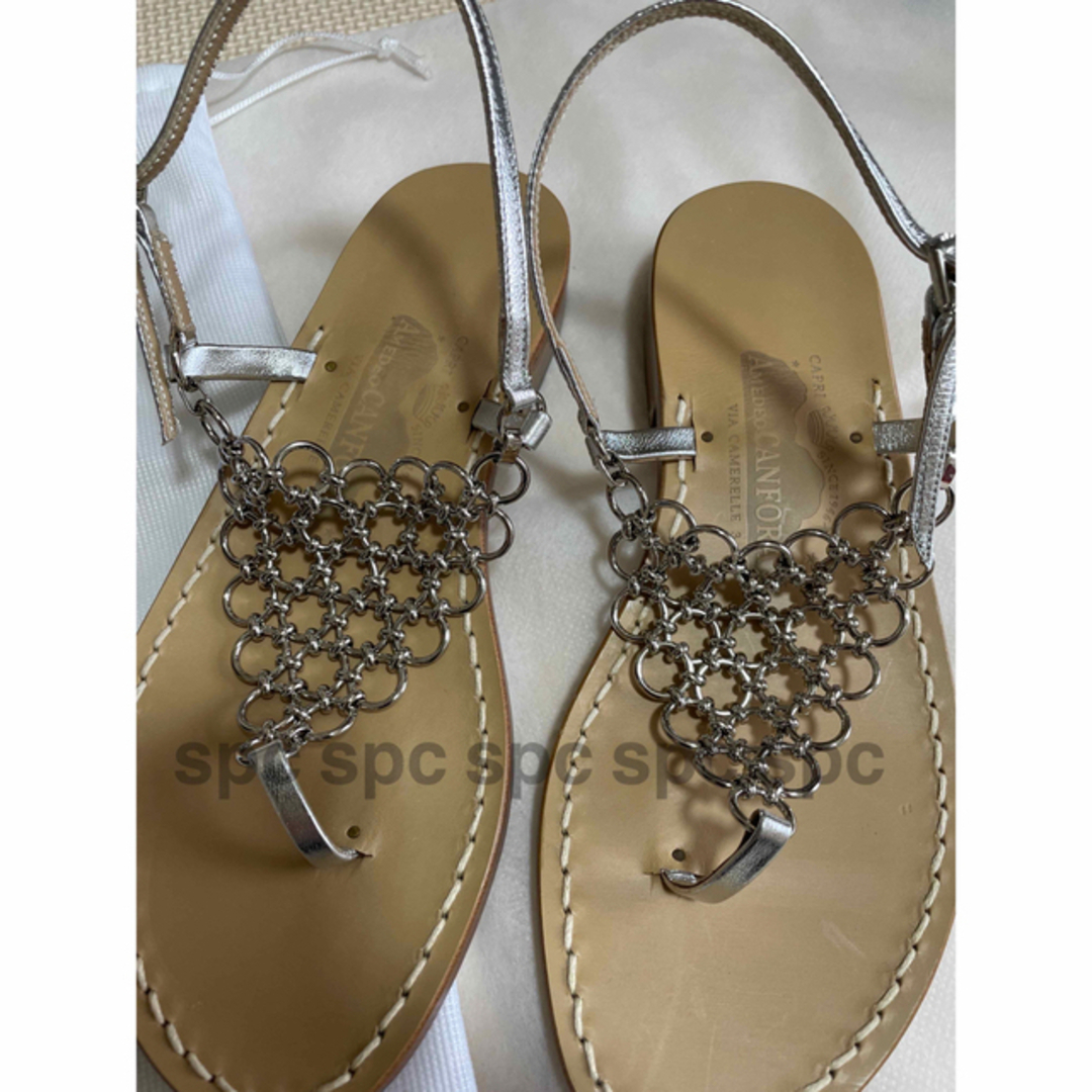 【新品未使用】カンフォラ CANFORA K Silver Sandals