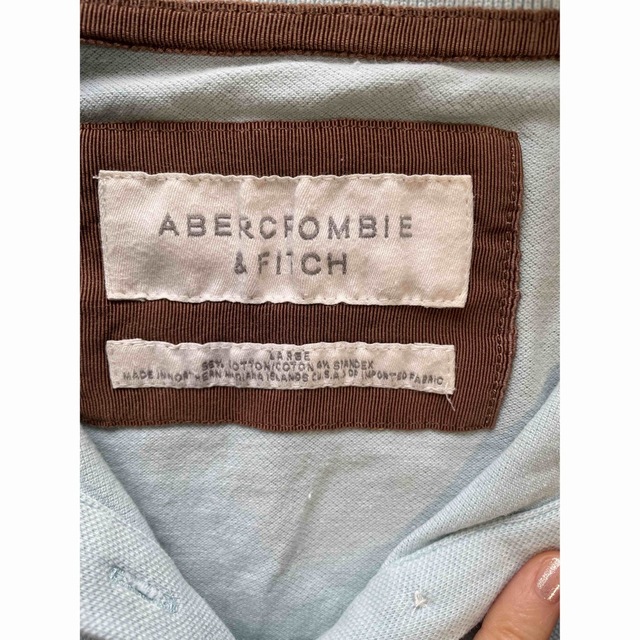 Abercrombie&Fitch(アバクロンビーアンドフィッチ)のAbercrombie & Fitch ライトブルーポロシャツ　L レディースのトップス(ポロシャツ)の商品写真