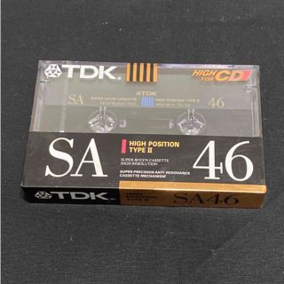 ティーディーケイ(TDK)の新品未使用　TDK ハイポジ　カセットテープ　SA46M(その他)