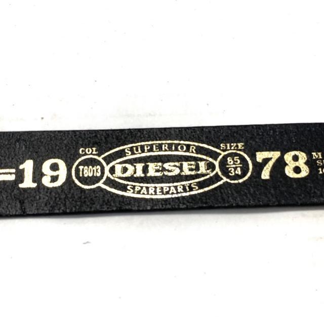 DIESEL(ディーゼル)のDIESEL(ディーゼル) ベルト - 黒×シルバー レディースのファッション小物(ベルト)の商品写真
